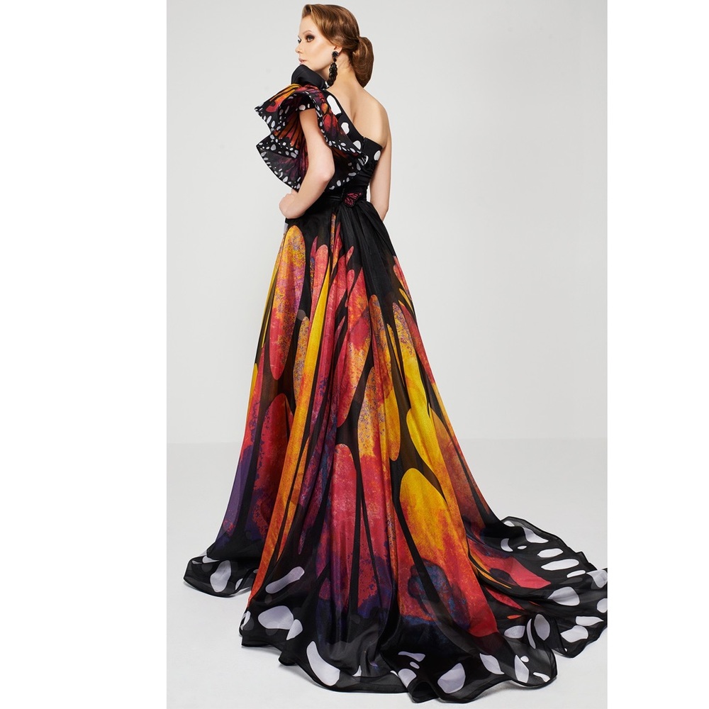 MNM Couture 2381 Asymmetrical Evening Gown - Picture 3 of 5